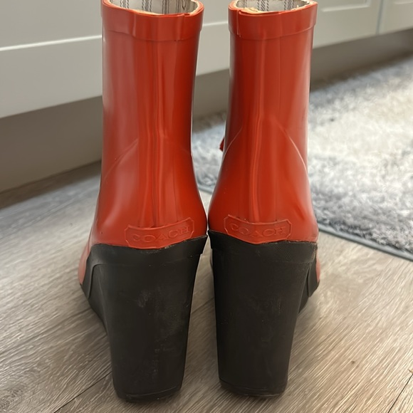 Red Coach Rain Boots - Picture 7 of 9